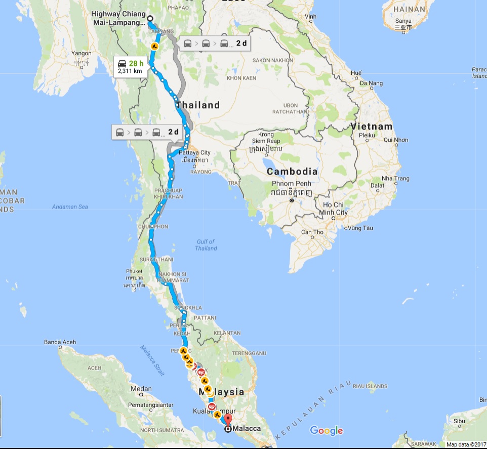 泰国清迈-曼谷-华欣-苏梅-丽贝-宋卡-马来西亚槟城-吉隆坡-马六甲六千多公里自驾行 ... ... ... ...
